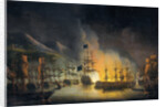 Bombardment of Algiers, in Support of the Ultimatum to Release White Slaves, 26-27 August 1816, Martinus Schouman by Ministerie van Marine