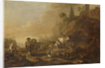 Landscape with Herdsmen and Cows by Cornelis de Bie
