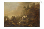 Landscape with Herdsmen and Cows by Cornelis de Bie