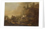 Landscape with Herdsmen and Cows by Cornelis de Bie