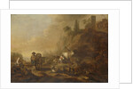 Landscape with Herdsmen and Cows by Cornelis de Bie