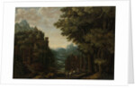 Mountainous Landscape with River Valley and Castles by Jan Meerhout