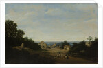 Brazilian landscape with the village of Igaraçú. To the left the church of Sts Cosmas and Damian by Frans Jansz Post