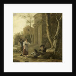 The Piper (Shepherd Scene with Shawm Player by Jan Baptist Wolfaerts