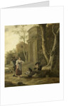 The Piper (Shepherd Scene with Shawm Player by Jan Baptist Wolfaerts