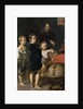 Portrait of three Children and a Man by Thomas de Keyser