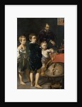 Portrait of three Children and a Man by Thomas de Keyser