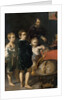 Portrait of three Children and a Man by Thomas de Keyser