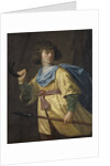 Portrait of a young Man with Spear and Hunting Horn by Peter Danckerts de Rij