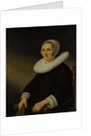 Portrait of a woman, probably Jacobmina de Grebber by Anthonie Palamedesz.
