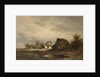 Landscape with cabins on the heath by Remigius Adrianus Haanen