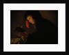 Young Man by Candlelight by Christiaen Jansz. Dusart