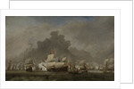 Naval Battle between Michiel Adriaensz de Ruyter and the Duke of York on the Royal Prince during the Battle of Solebay, 7 June 1672 by Willem van de Velde II