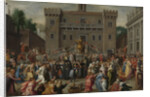 The Women of Rome Gathering at the Capitol by Pieter Isaacsz.