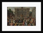 The Women of Rome Gathering at the Capitol by Pieter Isaacsz.