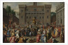 The Women of Rome Gathering at the Capitol by Pieter Isaacsz.