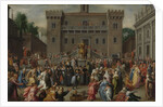 The Women of Rome Gathering at the Capitol by Pieter Isaacsz.