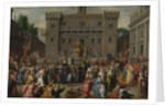 The Women of Rome Gathering at the Capitol by Pieter Isaacsz.