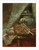Still Life with bagpipes by Adolphe Mouilleron