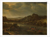 River view with ferry by Herman Saftleven
