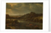 River view with ferry by Herman Saftleven