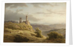 Mountain Landscape with ruin by Louwrens Hanedoes