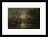 Forest landscape by moonlight by Georg Eduard Otto Saal