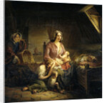 A Rich Lady Visits a Poor Family by Gerardus Terlaak