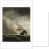 A Ship on the High Seas Caught by a Squall, Known as ‘The Gust’ by Willem van de Velde II
