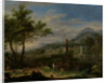 Arcadian Landscape with Fishermen by Jan van Huysum