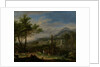 Arcadian Landscape with Fishermen by Jan van Huysum