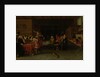 Interior of a Tavern or Brothel with People Drinking and Playing Trictrac by Anonymous