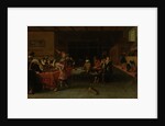 Interior of a Tavern or Brothel with People Drinking and Playing Trictrac by Anonymous
