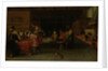 Interior of a Tavern or Brothel with People Drinking and Playing Trictrac by Anonymous