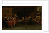 Interior of a Tavern or Brothel with People Drinking and Playing Trictrac by Anonymous