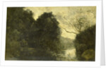 Forest pond by Camille Corot