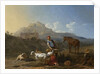 Italian Landscape with Girl Milking a Goat, Italy by Karel Dujardin