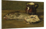 Still life with cod by Willem Roelofs II