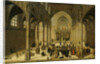 Church Interior with Christ Preaching to a Crowd by Cornelis van Dalem