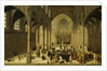 Church Interior with Christ Preaching to a Crowd by Cornelis van Dalem