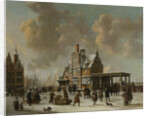 The Paalhuis and the New Bridge in Amsterdam in Winter by Jan Abrahamsz. Beerstraten