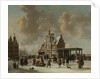 The Paalhuis and the New Bridge in Amsterdam in Winter by Jan Abrahamsz. Beerstraten