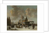 The Paalhuis and the New Bridge in Amsterdam in Winter by Jan Abrahamsz. Beerstraten
