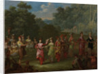 Greek Men and Women Dancing the Khorra by Jean Baptiste Vanmour