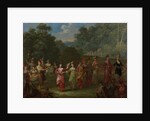 Greek Men and Women Dancing the Khorra by Jean Baptiste Vanmour