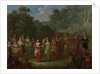 Greek Men and Women Dancing the Khorra by Jean Baptiste Vanmour