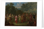 Greek Men and Women Dancing the Khorra by Jean Baptiste Vanmour