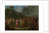 Greek Men and Women Dancing the Khorra by Jean Baptiste Vanmour