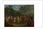 Greek Men and Women Dancing the Khorra by Jean Baptiste Vanmour