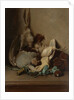 Still life with wood pigeon and powder horn by Guillaume Anne van der Brugghen
